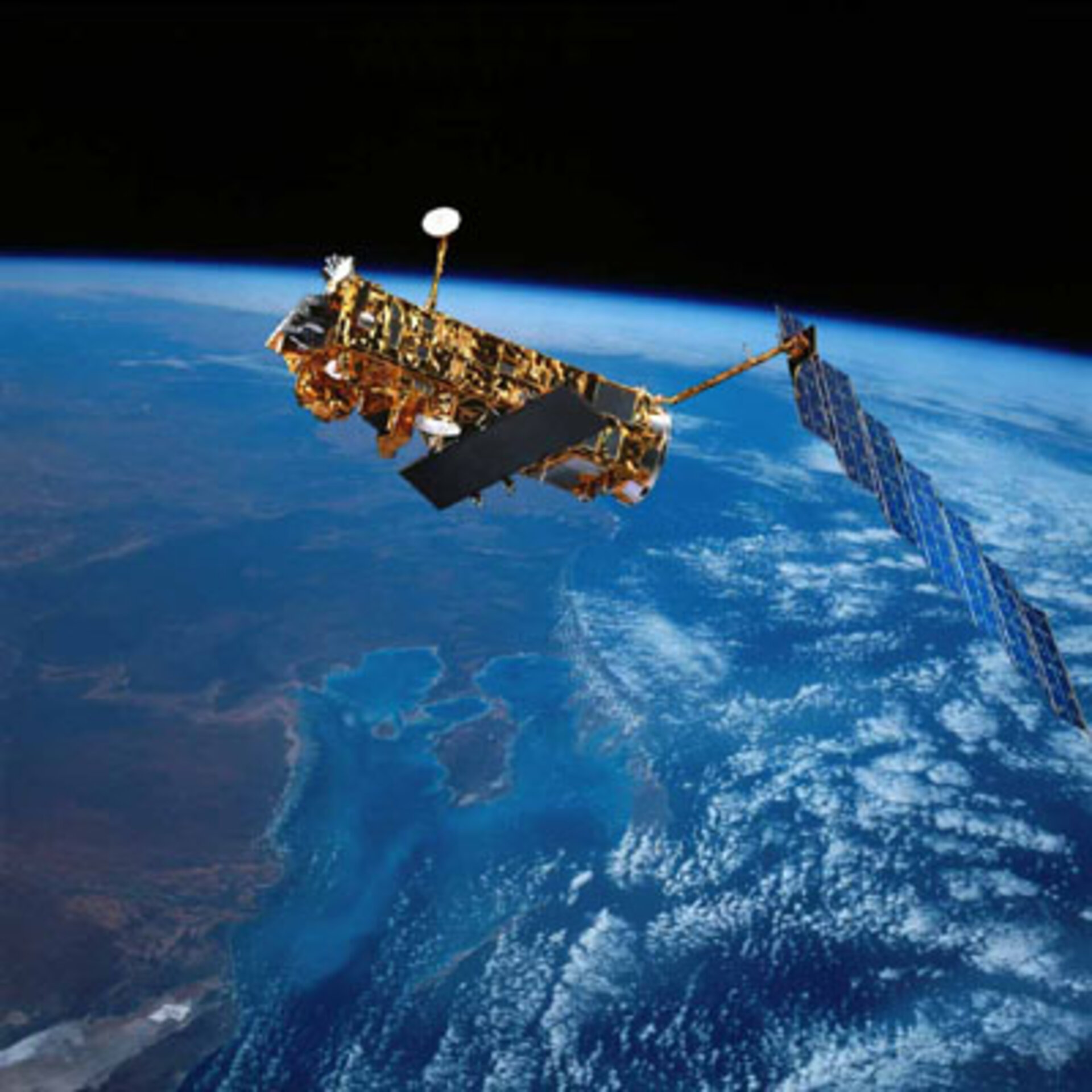 2. Envisat, un satellite européen qui a sondé l’atmosphère de 2002 à 2012, et fournit des données essentielles à la recherche environnementale © ESA